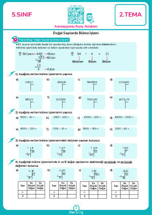 10. Doğal Sayılarda Bölme İşlemi