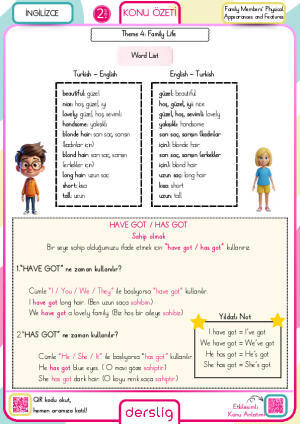 Family Members’ Physical Appearances and Features