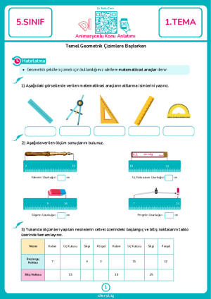 1. Temel Geometrik Cisimlere Başlarken