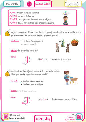 Bölme İşlemi Gerektiren Problemleri Çözelim