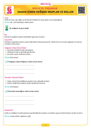 Zaman İçinde Değişen Gruplar ve Roller