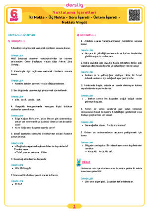 İki Nokta - Üç Nokta - Soru İşareti - Ünlem İşareti - Noktalı Virgül