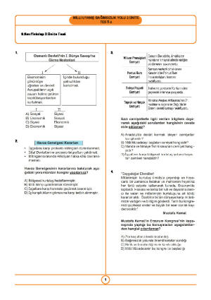 2. ÜNİTE 45 SORU DEĞERLENDİRME