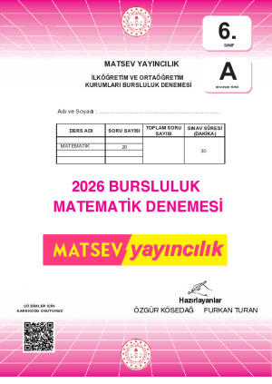 2026 Bursluluk Matematik Denemesi 6. Sınıf