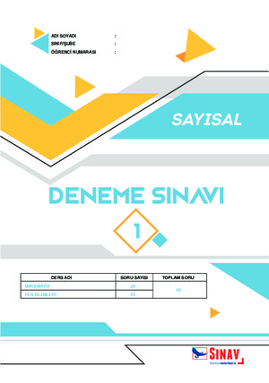 Sınav Yayınları-Sayısal Deneme-1