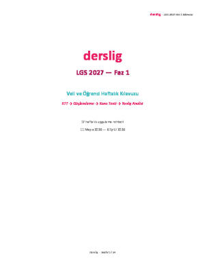 LGS 2027 hedefi için 7. sınıf konularını tamamlama programı