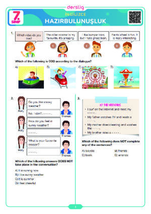 7. Sınıf İngilizce Hazırbulunuşluk Sınavı