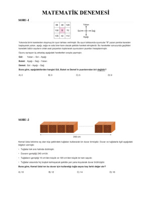 Yeni Nesil Sorularla İlk 4 Konu Denemesi