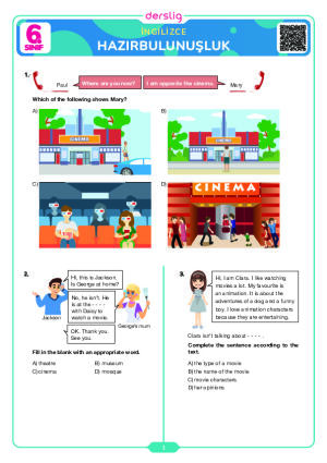 6. Sınıf İngilizce Hazırbulunuşluk Sınavı