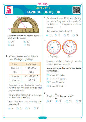 5. Sınıf Matematik Hazırbulunuşluk Sınavı