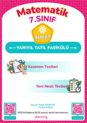 7.Sınıf Matematik Yarıyıl Tatil Fasikülü
