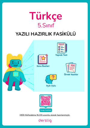 5. Sınıf Türkçe 1. Dönem 2. Yazılı Hazırlık Fasikülü