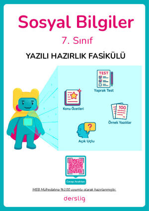 7. Sınıf Sosyal Bilgiler 1. Dönem 2. Yazılı Hazırlık Fasikülü