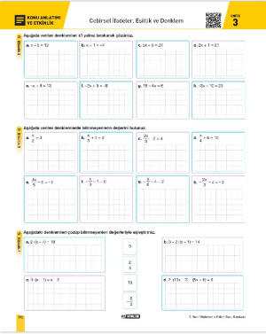 7. Sınıf Matematik 2. Dönem 1. Yazılı Hazırlık Fasikülü
