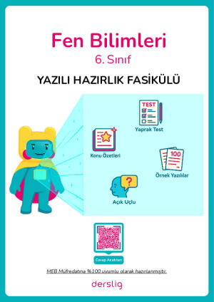6. Sınıf Fen Bilimleri 1. Dönem 2. Yazılı Hazırlık Fasikülü