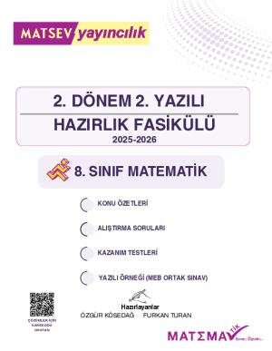 8. Sınıf Matematik 2. Dönem 2. Yazılı Çalışma Fasikülü PDF