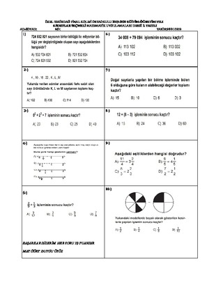 1.dönem mat. uyg. 2.yazılı
