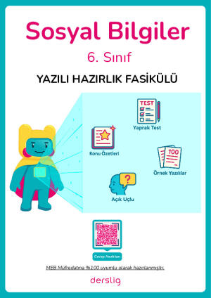 6. Sınıf Sosyal Bilgiler 1. Dönem 2. Yazılı Hazırlık Fasikülü
