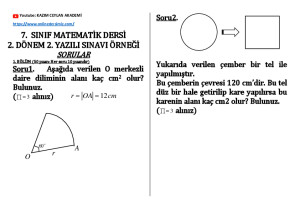 7. sınıf matematik 2. dönem 2. yazılı örneği