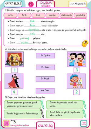 2. Sınıf Sanat Hayatımızda Cevap Anahtarı