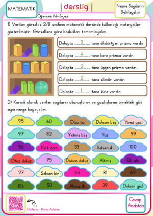 Nesne Sayılarını Belirleyelim Cevap Anahtarı