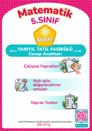 5.Sınıf Yarıyıl Tatili Fasikülü Cevap Anahtarı