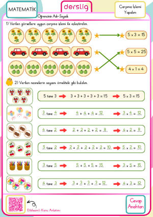 Çarpma İşlemi Yapalım Cevap Anahtarı