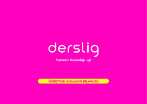 Derslig Öğretmen Kullanım Kılavuzu