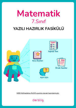 7. Sınıf Matematik 1. Dönem 2. Yazılı Hazırlık Fasikülü Cevap Anahtarı