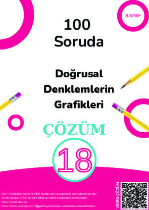 18) 100 Soruda Doğrusal Denklemlerin Grafikleri Çözüm