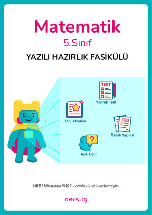 5. Sınıf Matematik 1. Dönem 2. Yazılı Hazırlık Fasikülü Cevap Anahtarı