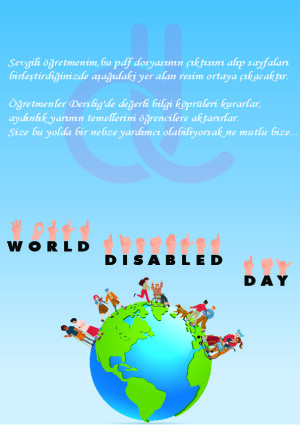 3 Aralık Dünya Engelliler Günü Panosu 2023-2024