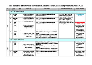 2025-2026 DYK Fen Bilimleri Yıllık Plan PDF