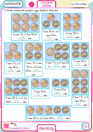 2. Sınıf Lira-Kuruş İlişkisi Cevap Anahtarı