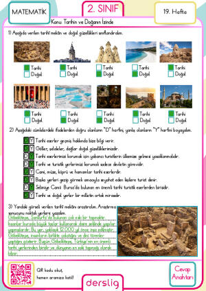 2. Sınıf 19. Hafta Cevap Anahtarı