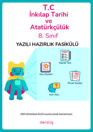 8. Sınıf T. C. İnkılap Tarihi ve Atatürkçülük 1. Dönem 2. Yazılı Hazırlık Fasikülü Cevap Anahtarı