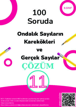11) 100 Soruda Ondalık Sayıların Karekökleri Çözüm
