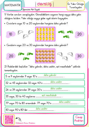 2. Sınıf En Yakın Onluğa Yuvarlayalım Cevap Anahtarı