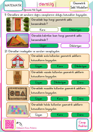 Geometrik Şekil Modelleri Cevap Anahtarı