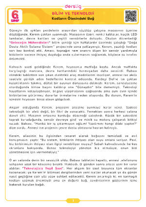 5. Tema Bilim ve Teknoloji Kodların Ötesindeki Bağ Dinleme Metni