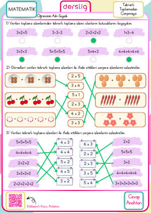 Tekrarlı Toplamadan Çarpmaya Cevap Anahtarı