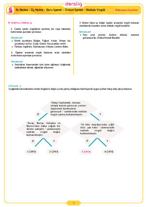 6.Sınıf 2.Tema 2.Konu (İki Nokta - Üç Nokta - Soru İşareti - Ünlem İş) Çalışma Kağıdı Cevap Anahtar2