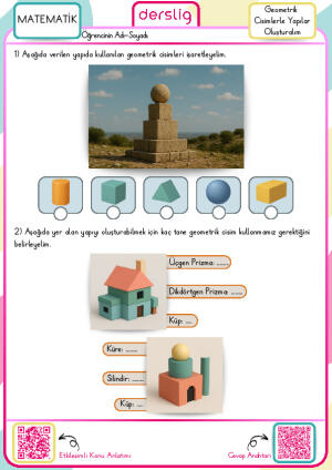 Geometrik Cisimlerle Yapılar Oluşturalım