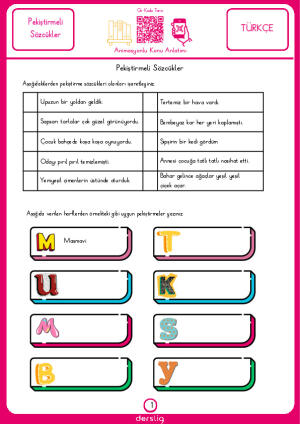 Pekiştirmeli Sözcükler