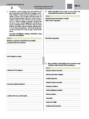 Gelişim İzleme Soruları-3 Tarihsel Bilginin Üretim Süreci