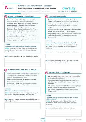 Uzay Araştırmaları Problemlerine Çözüm Önerileri Çalışma Kağıdı (Maarif Model)