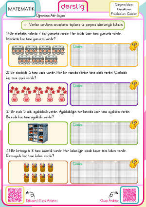 Çarpma İşlemi Gerektiren Problemleri Çözelim