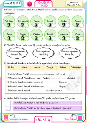 Atatürk'ün Öğrencilik Anıları