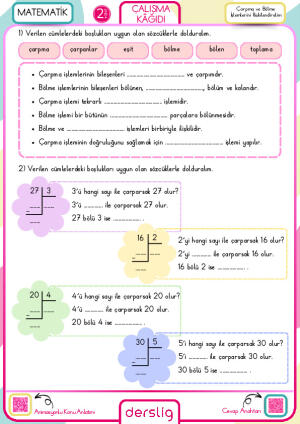 Çapma ve Bölme İşlemlerini İlişkilendirelim