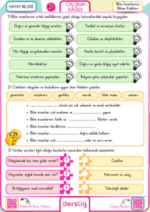 Bilim İnsanlarının Bilime Katkıları